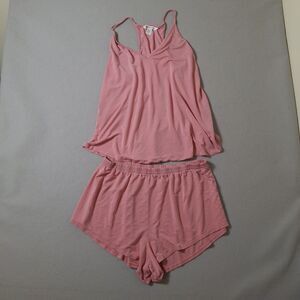 Athleta Calm Cool Pajama Set Size Small Pink Elastic Waistband